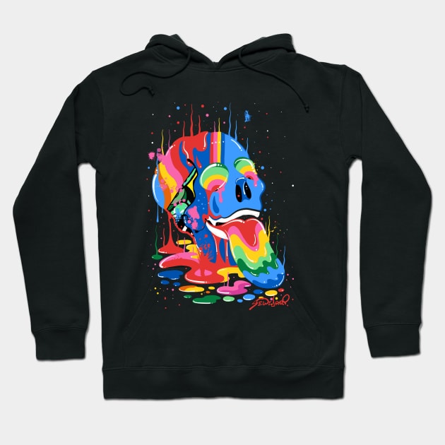 Trippy Skull Hoodie by ms_wearer